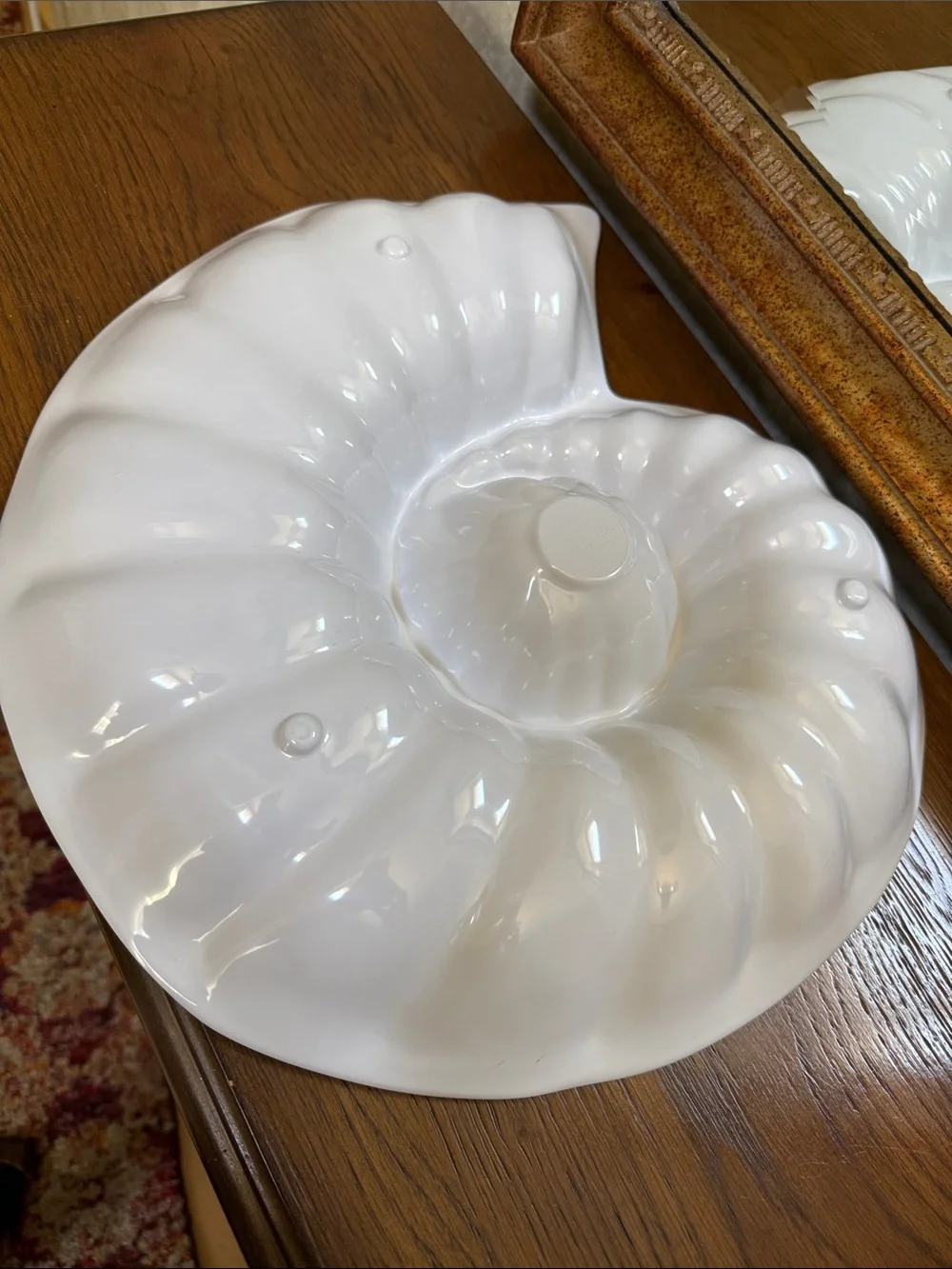 Sigrid Olsen White and Aqua 100% Melamine seashell serving dish.